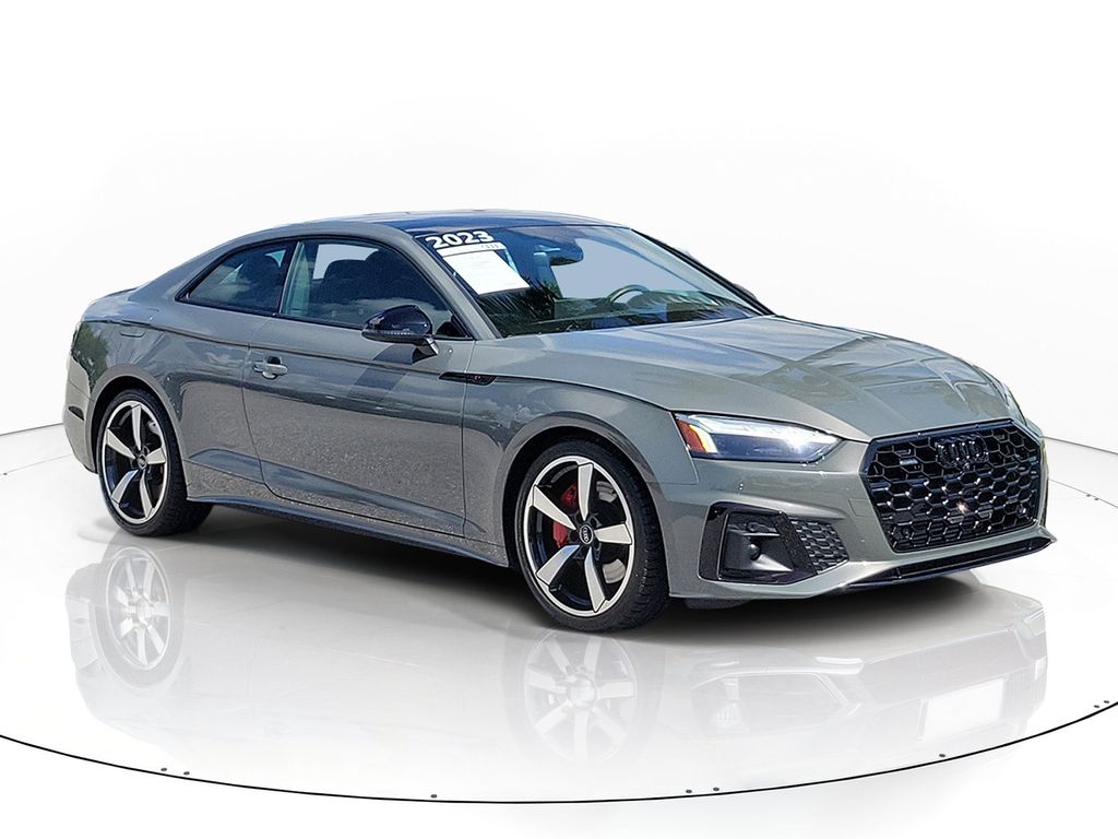 Chronos Gray Metallic 2023 Audi A5 Coupe All-Wheel Drive 7-Speed Automatic