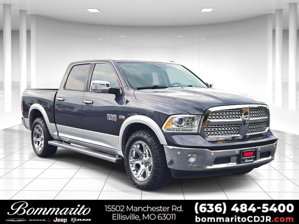 Gray (Steel Metallic) 2017 RAM 1500 Pickup Truck Four-Wheel Drive 8-Speed Automatic