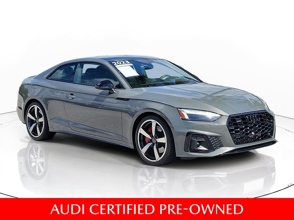 Chronos Gray Metallic 2023 Audi A5 Coupe All-Wheel Drive 7-Speed Automatic