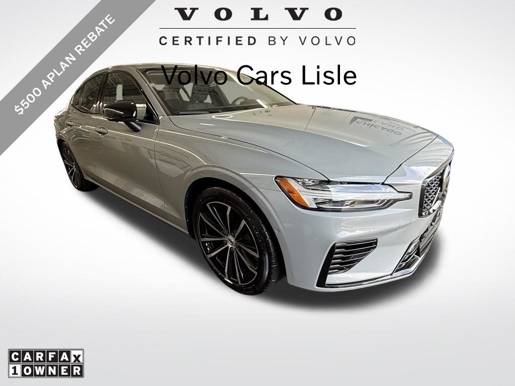 Vapour Gray Metallic 2024 Volvo S60 Recharge T8 Plus Dark Theme eAWD Sedan All-Wheel Drive Automatic
