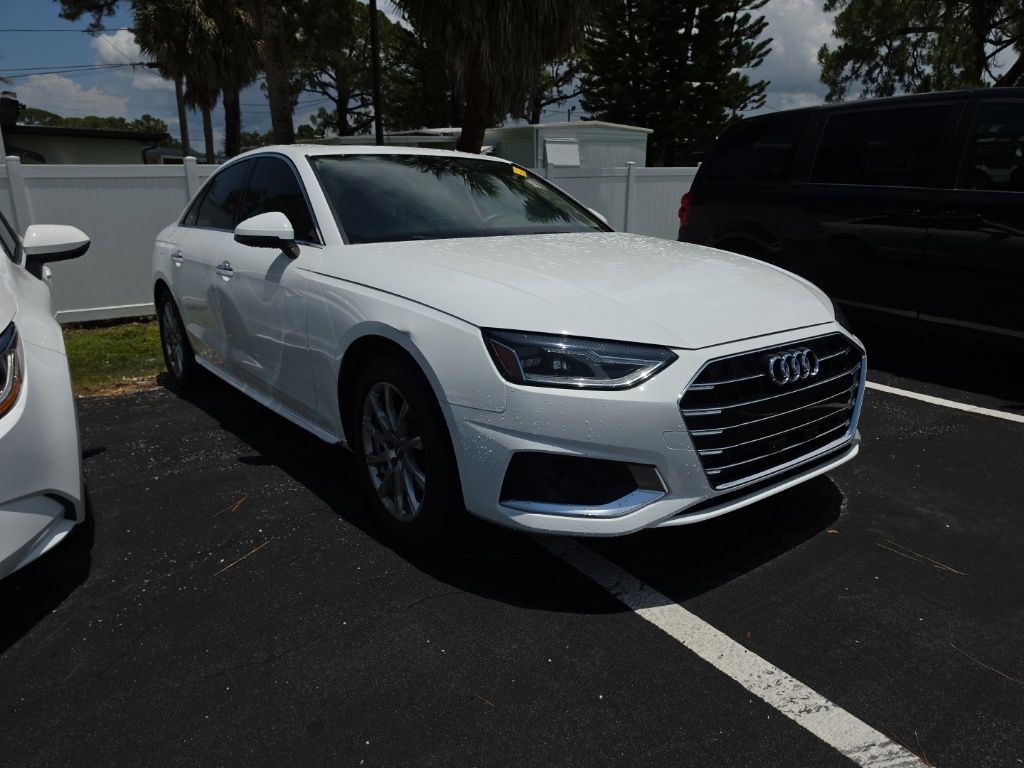 Glacier White 2020 Audi A4 40 TFSI Premium FWD Sedan Front-Wheel Drive 7-Speed Automatic