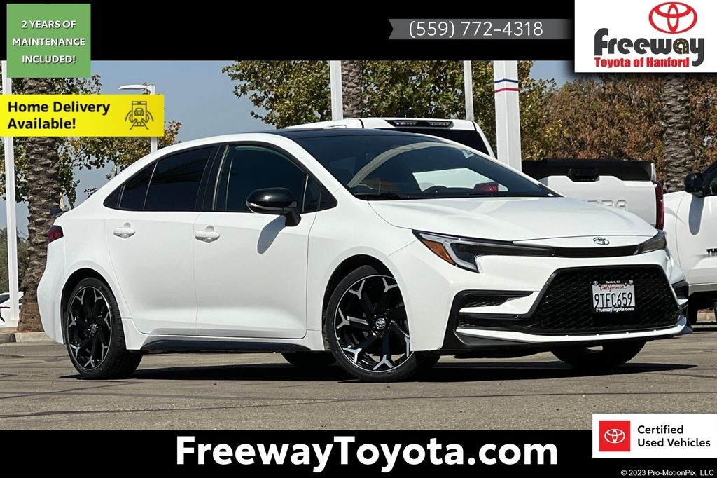 Black (Ice Cap/Midnight Blk Met) 2025 Toyota Corolla Sedan Front-Wheel Drive Continuously Variable Transmission