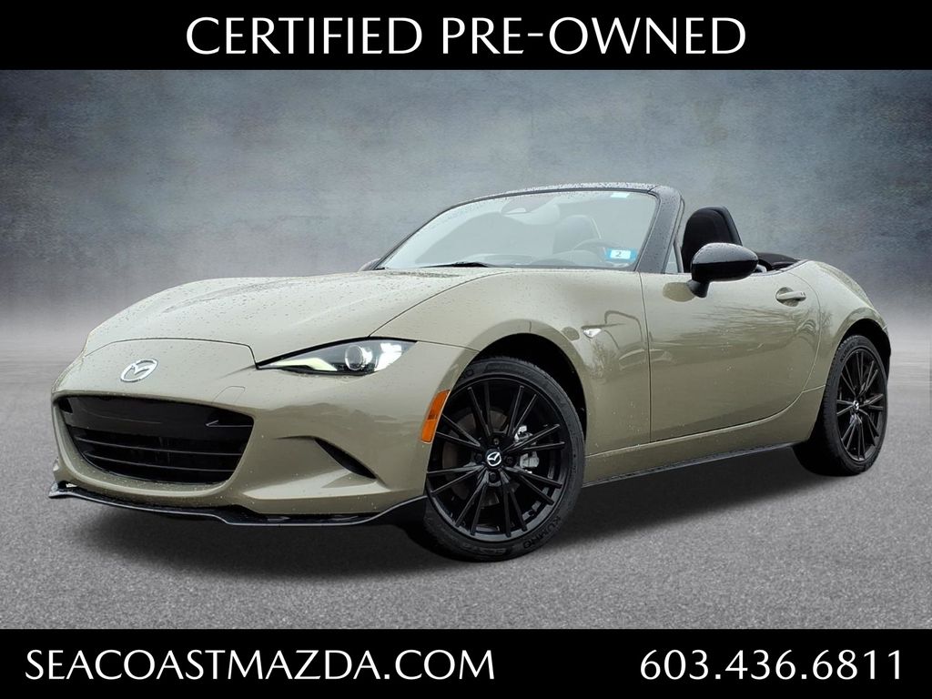 Zircon Sand Metallic 2024 Mazda MX-5 Miata Club RWD Convertible Rear-Wheel Drive 6-Speed Manual
