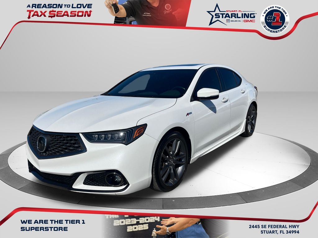 Platinum White Pearl 2019 Acura TLX A-Spec FWD with Technology Package Sedan Front-Wheel Drive 8-Speed Dual Clutch