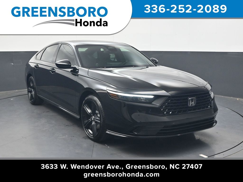 Crystal Black Pearl 2026 Honda Accord Hybrid Sedan Front-Wheel Drive Continuously Variable Transmission
