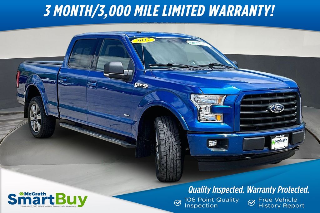 Lightning Blue 2017 Ford F-150 XLT SuperCrew LB 4WD Pickup Truck Four-Wheel Drive Automatic