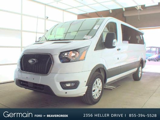 Oxford White 2024 Ford Transit Passenger 350 XLT Low Roof LB RWD Van Rear-Wheel Drive