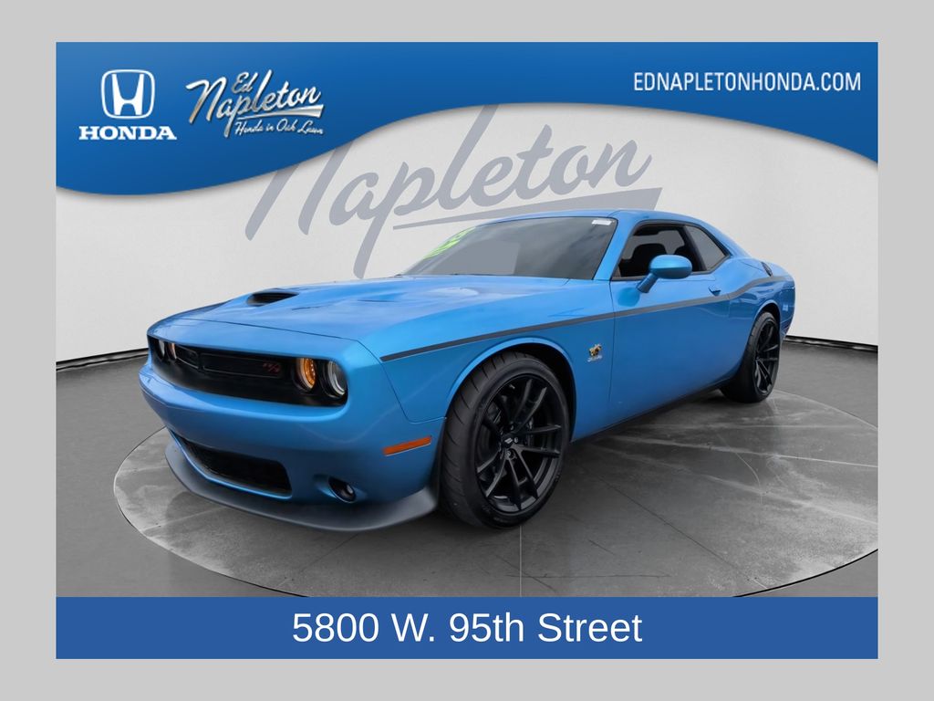 B5 Blue Pearlcoat 2023 Dodge Challenger R/T Scat Pack RWD Coupe Rear-Wheel Drive 8-Speed Automatic