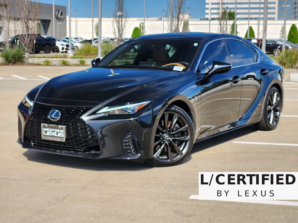 Black (Caviar) 2025 Lexus IS 350 F Sport Design RWD Sedan Rear-Wheel Drive 8-Speed Automatic