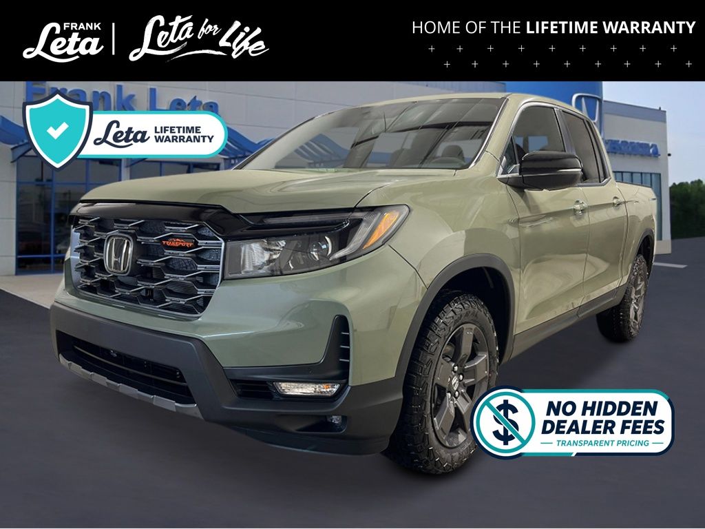 Green Metallic 2026 Honda Ridgeline Pickup Truck All-Wheel Drive 9-Speed Automatic