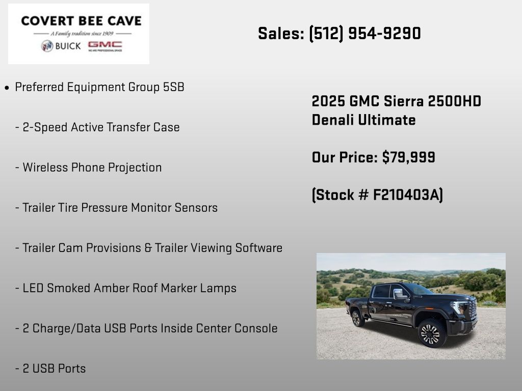 Used Car 2025 Gmc Sierra 2500hd  Denali Ultimate For Sale Under $80,000 In Austin, Texas