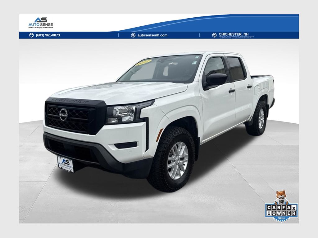 Glacier White 2022 Nissan Frontier Pickup Truck Four-Wheel Drive 9-Speed Automatic
