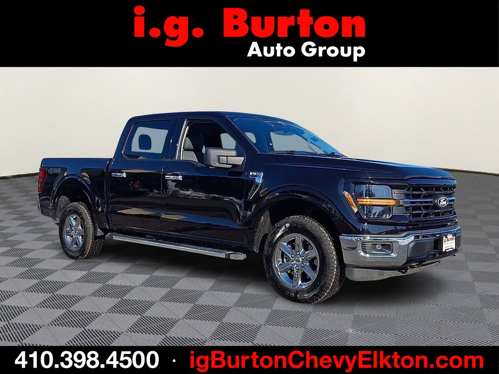 Black Metallic 2025 Ford F-150 XLT SuperCrew 4WD Pickup Truck Four-Wheel Drive Automatic