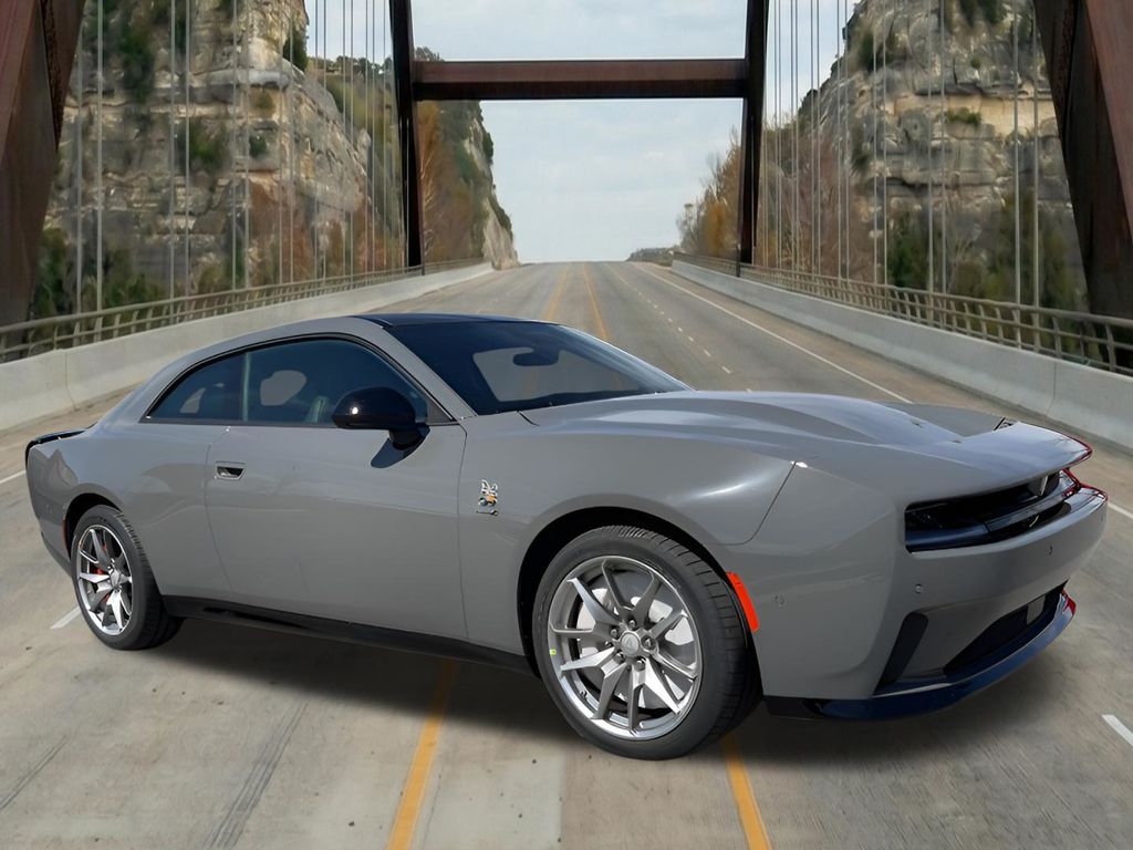 Gray 2025 Dodge Charger Daytona Scat Pack AWD Coupe All-Wheel Drive 1-Speed Automatic