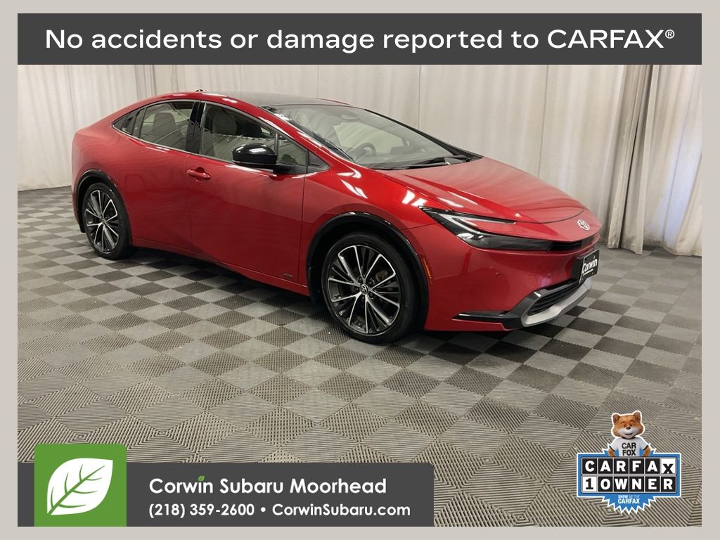 Supersonic Red 2024 Toyota Prius Hatchback All-Wheel Drive Continuously Variable Transmission