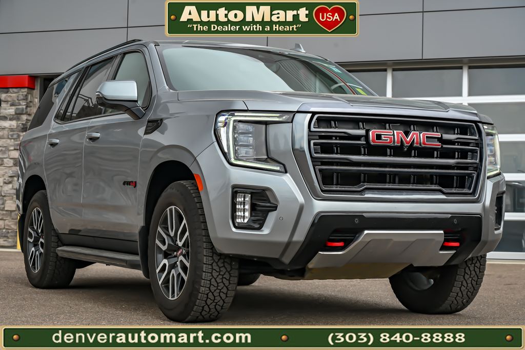 Silver 2023 GMC Yukon AT4 4WD SUV / Crossover Four-Wheel Drive