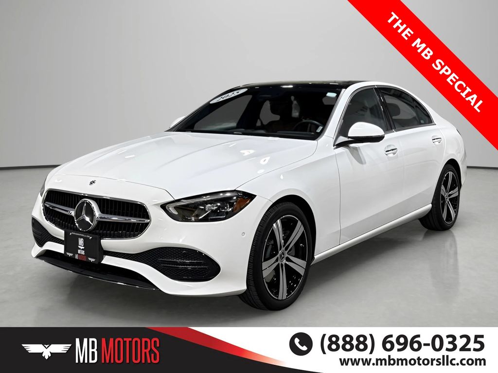 White 2025 Mercedes-Benz C-Class Sedan All-Wheel Drive 9-Speed Automatic