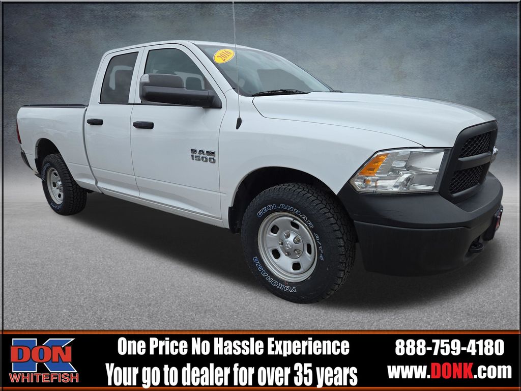 Bright White Clearcoat 2016 RAM 1500 Tradesman Quad Cab 4WD Pickup Truck Four-Wheel Drive 8-Speed Automatic