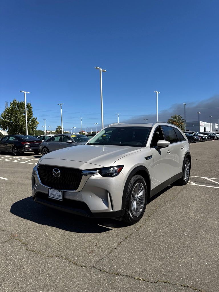 Gray (Platinum Quartz) 2025 Mazda CX-90 3.3 Turbo Preferred AWD SUV / Crossover All-Wheel Drive 8-Speed Automatic