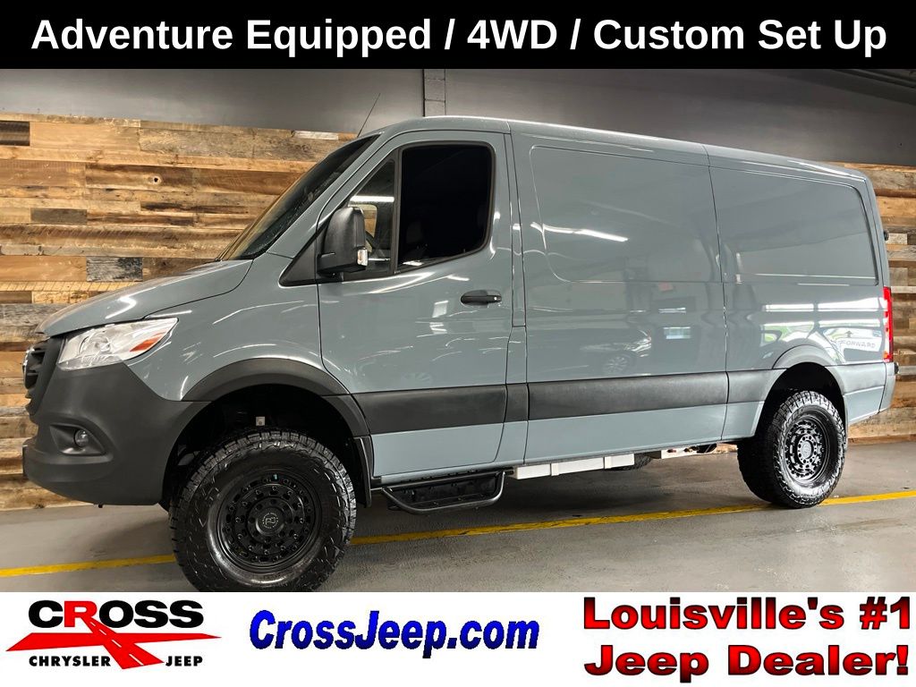 Silver Gray 2024 Mercedes-Benz Sprinter Cargo Van All-Wheel Drive 9-Speed Automatic