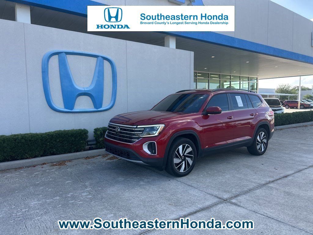Red Metallic 2024 Volkswagen Atlas SE FWD with Technology SUV / Crossover Front-Wheel Drive 8-Speed Automatic