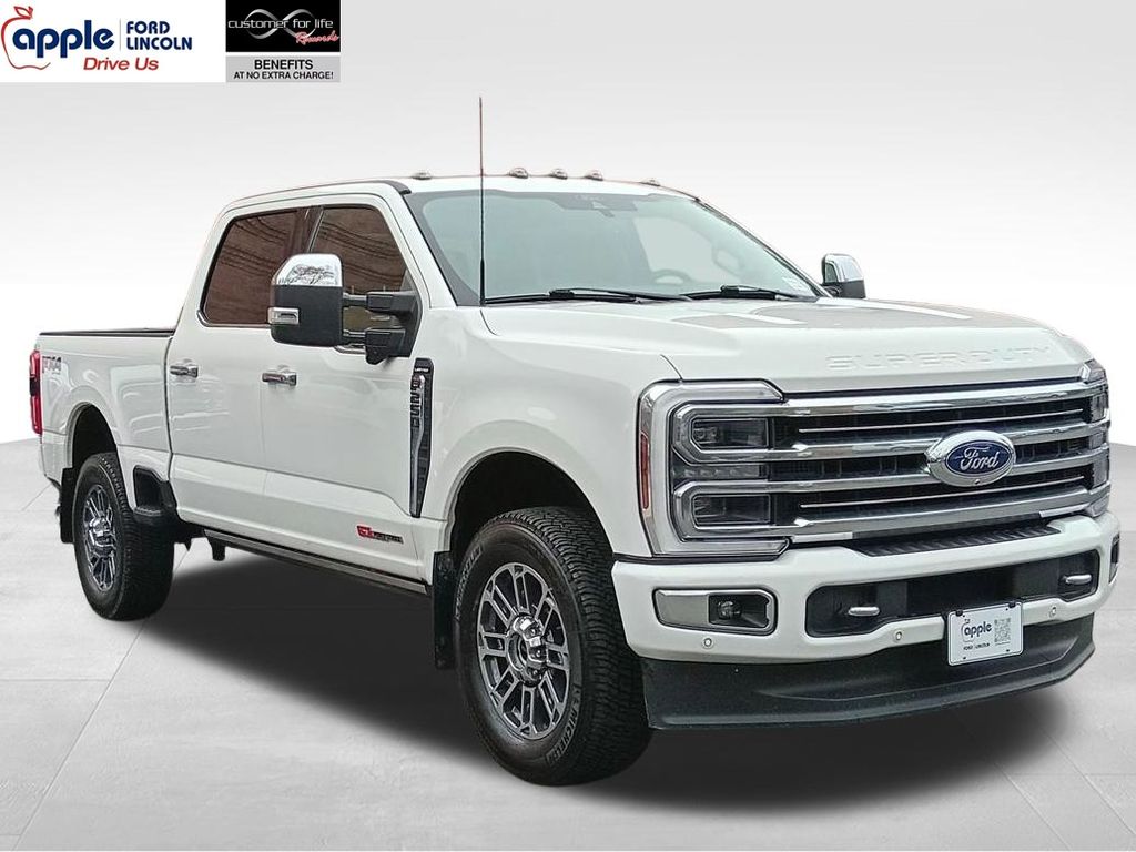 White Metallic 2024 Ford F-250 Super Duty Limited Crew Cab 4WD Pickup Truck Four-Wheel Drive Automatic