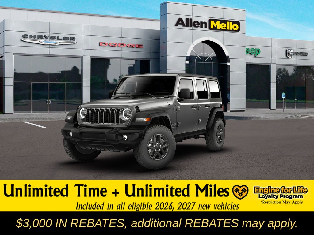 Gray (Granite Crystal Metallic Clearcoat) 2026 Jeep Wrangler SUV / Crossover Four-Wheel Drive 8-Speed Automatic