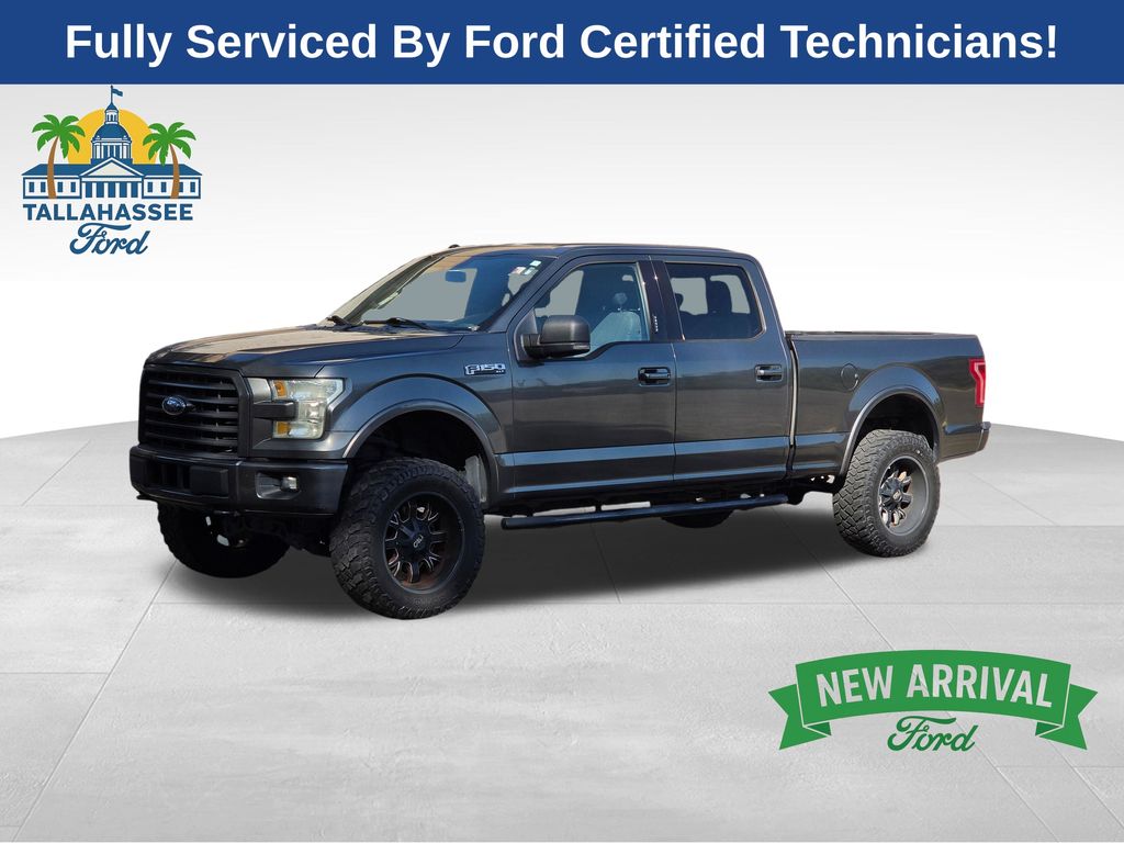 Gray 2016 Ford F-150 XLT SuperCrew LB 4WD Pickup Truck Four-Wheel Drive 6-Speed Automatic