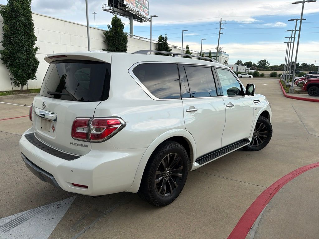 2019 Nissan Armada Platinum White at DeMontrond Automotive Group