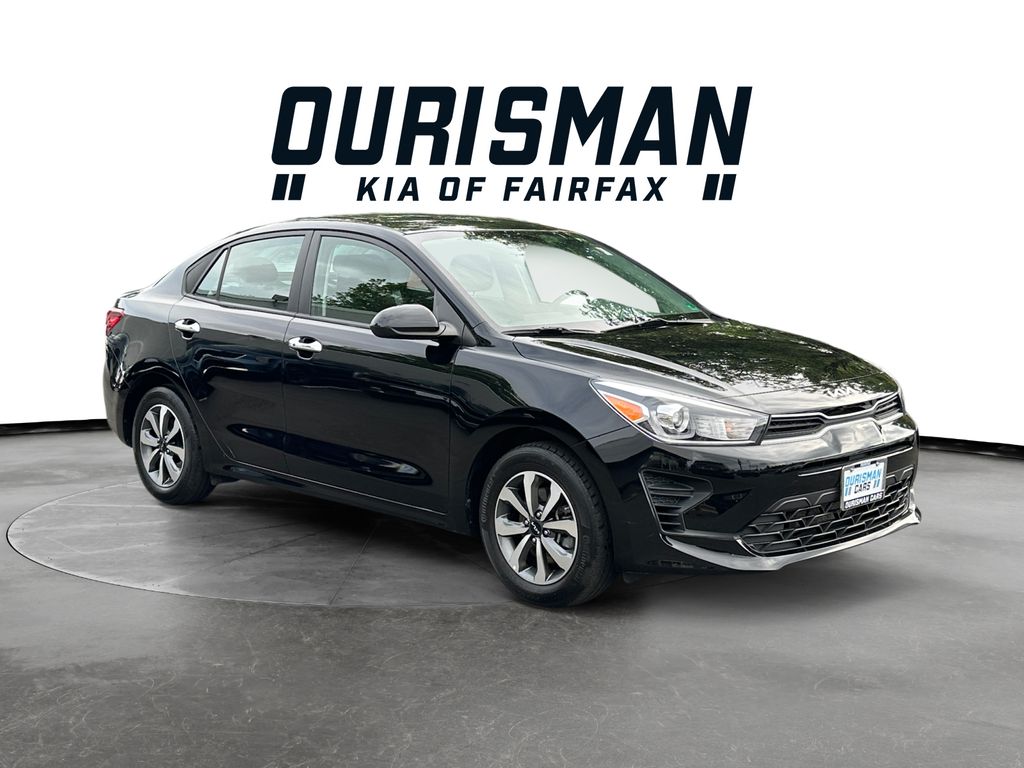 Aurora Black 2023 Kia Rio S FWD Sedan Front-Wheel Drive Continuously Variable Transmission
