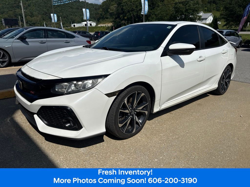 Taffeta White 2018 Honda Civic Sedan Front-Wheel Drive 6-Speed Manual