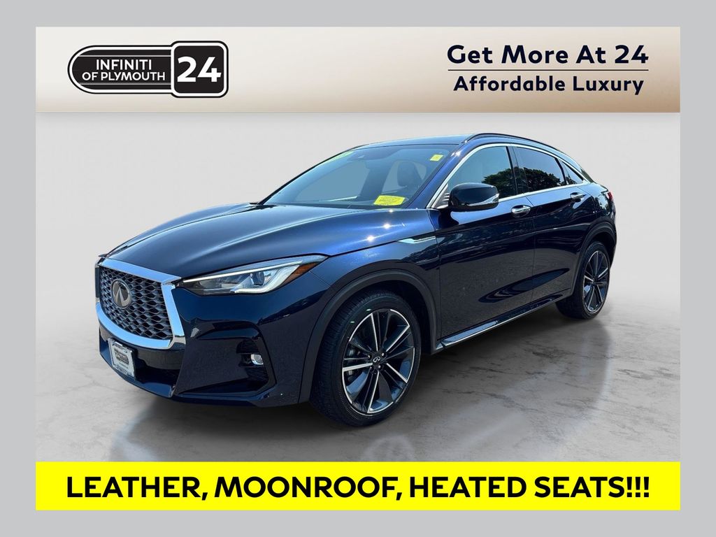 Blue 2025 INFINITI QX55 SUV / Crossover All-Wheel Drive Continuously Variable Transmission