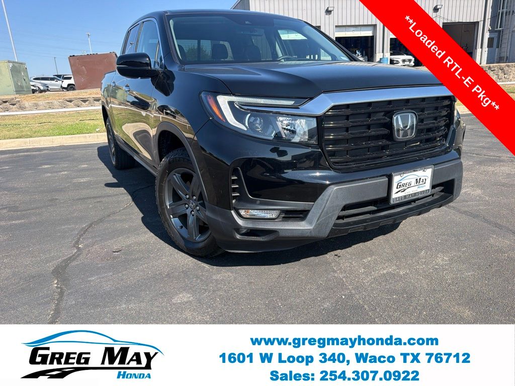 Crystal Black Pearl 2023 Honda Ridgeline Pickup Truck All-Wheel Drive 9-Speed Automatic