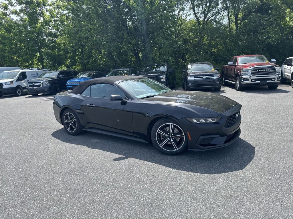 Shadow Black 2024 Ford Mustang EcoBoost Premium Convertible RWD Convertible Rear-Wheel Drive Automatic