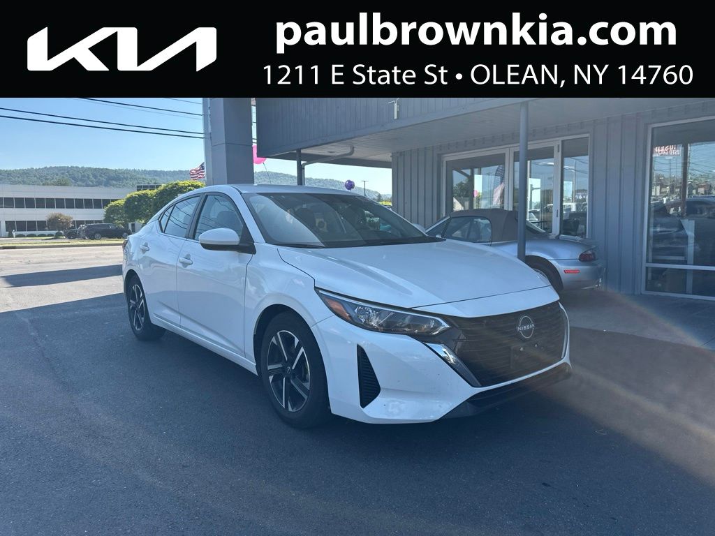 Aspen White Tricoat 2024 Nissan Sentra Sedan Front-Wheel Drive Continuously Variable Transmission
