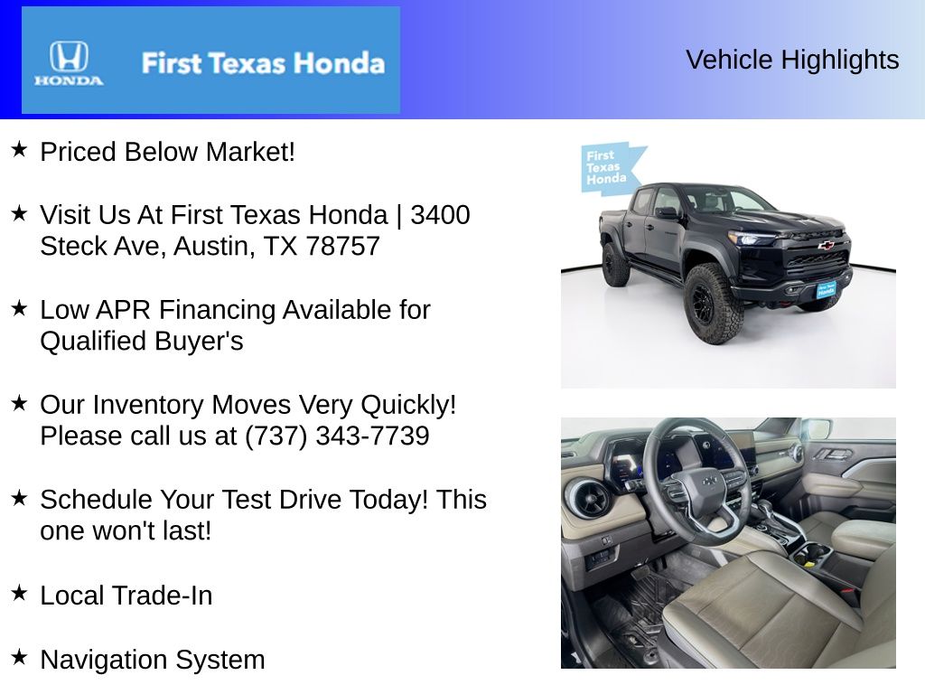 Used Car 2024 Chevrolet Colorado  Zr2 For Sale In Austin, Texas