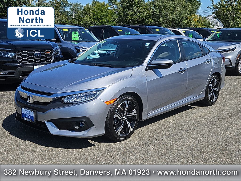 Gray 2017 Honda Civic Sedan Front-Wheel Drive Continuously Variable Transmission