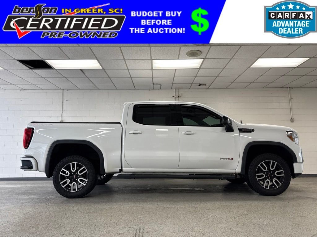 Summit White 2019 GMC Sierra 1500 AT4 Crew Cab 4WD Pickup Truck Four-Wheel Drive Automatic