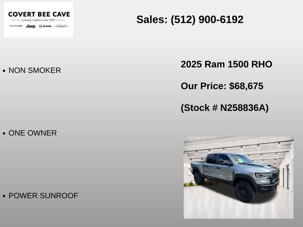 Used Car 2025 Ram 1500  Rho For Sale Under $70,000 In Austin, Texas