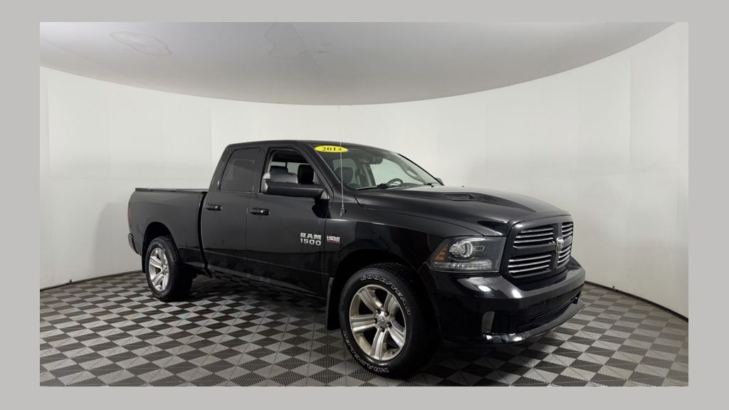 Black Clearcoat 2014 RAM 1500 Pickup Truck Four-Wheel Drive 8-Speed Automatic