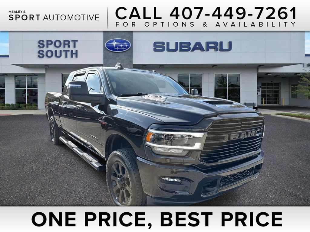 Diamond Black Crystal Pearlcoat 2024 RAM 3500 Laramie Mega Cab 4WD Pickup Truck Four-Wheel Drive 6-Speed Automatic