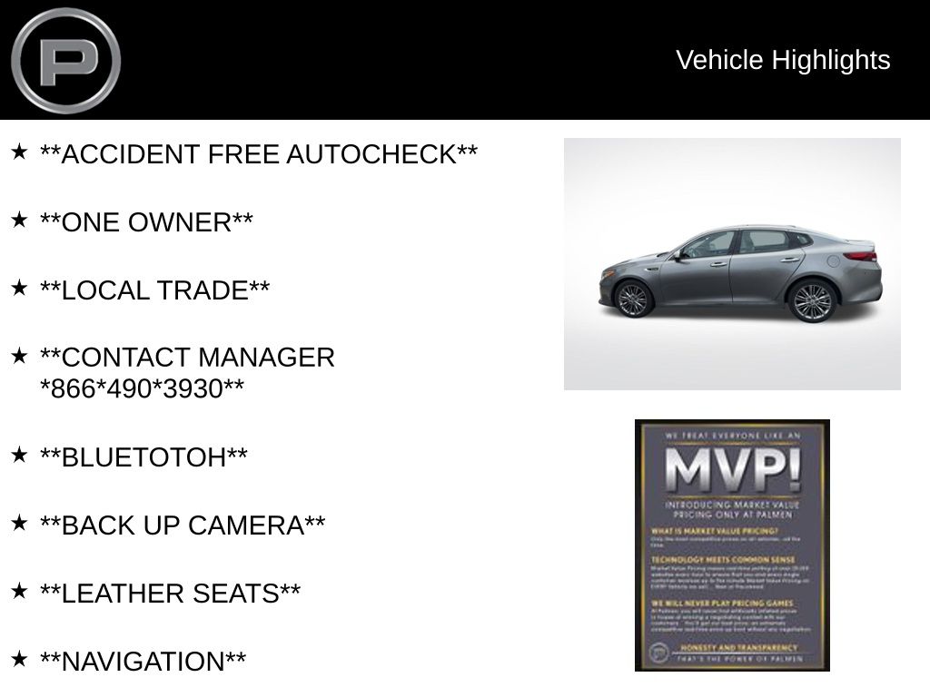 2017 Titanium Silver Kia Optima SXL FWD Sedan