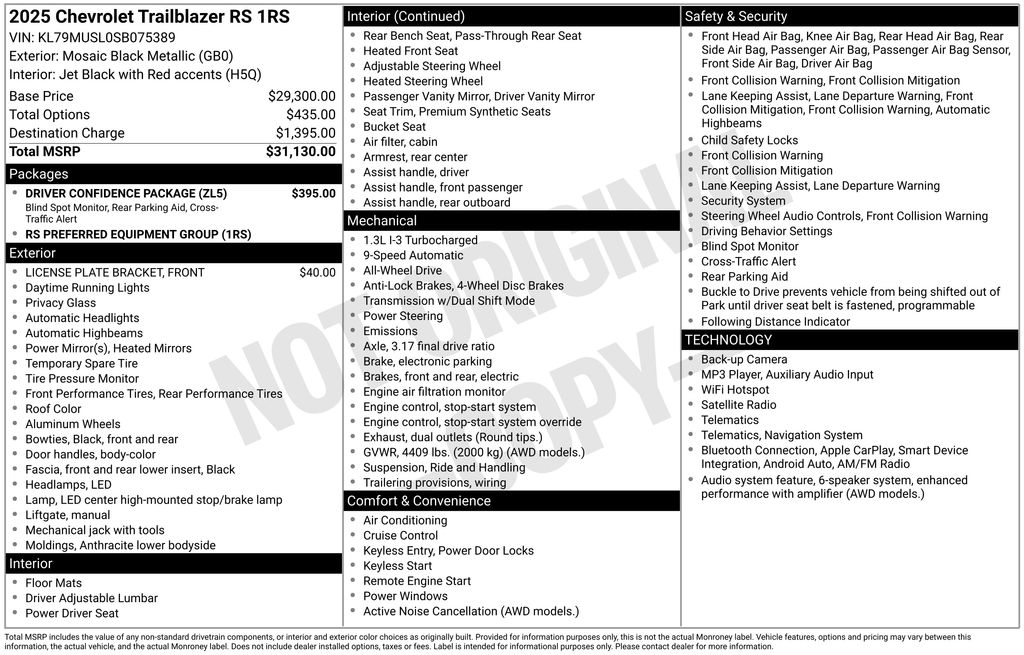 Used 2025 Chevrolet TrailBlazer SUV