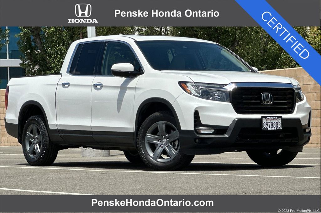 White 2023 Honda Ridgeline RTL-E AWD Pickup Truck All-Wheel Drive 9-Speed Automatic