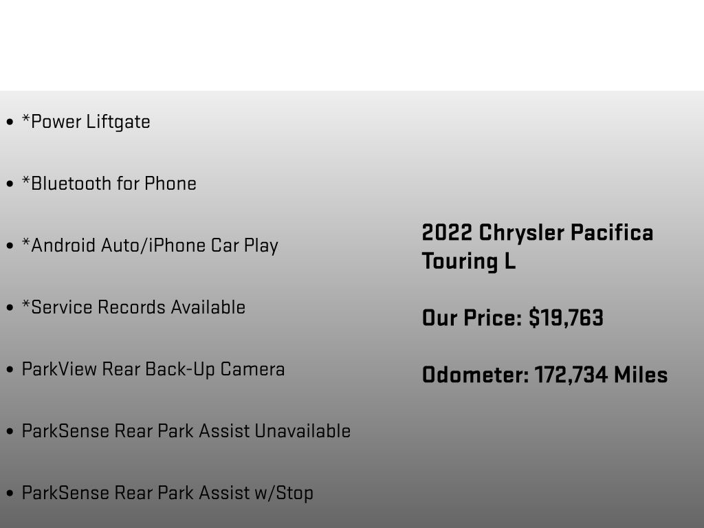 2022 Chrysler Pacifica Touring L Gray at Bob Ruth Ford
