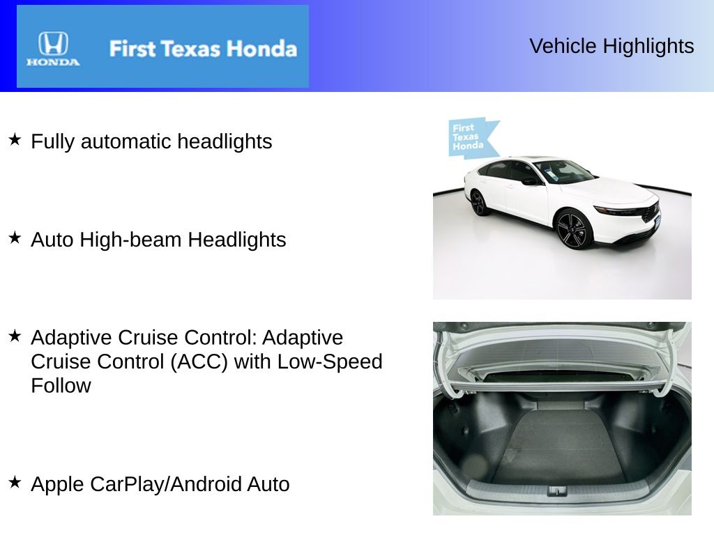 Used Car 2025 Honda Accord Hybrid  Sport For Sale Under $30,000 In Austin, Texas