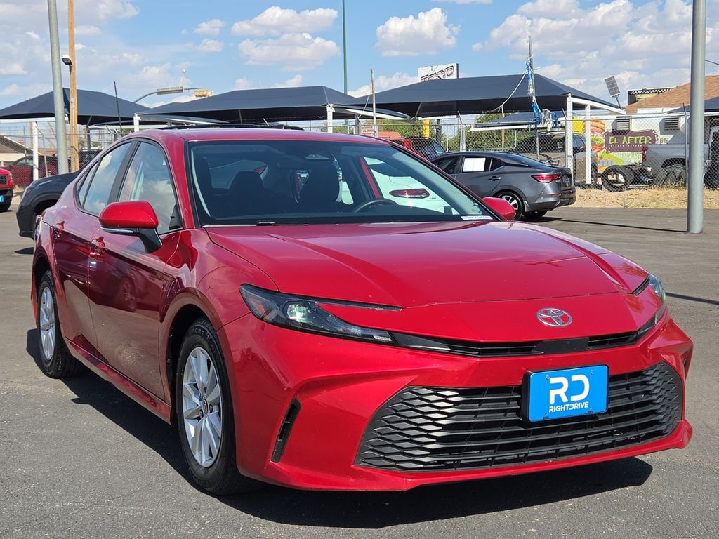 Red 2025 Toyota Camry Sedan Front-Wheel Drive Continuously Variable Transmission