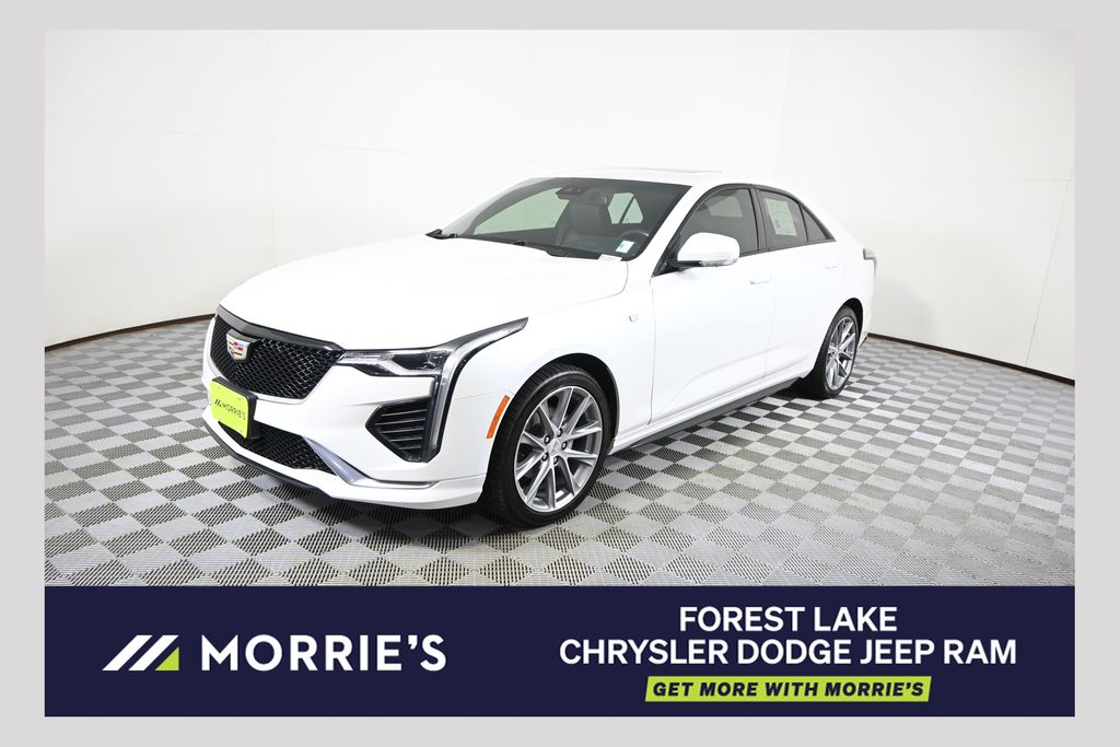 Crystal White Tricoat 2021 Cadillac CT4 Sedan Rear-Wheel Drive 8-Speed Automatic