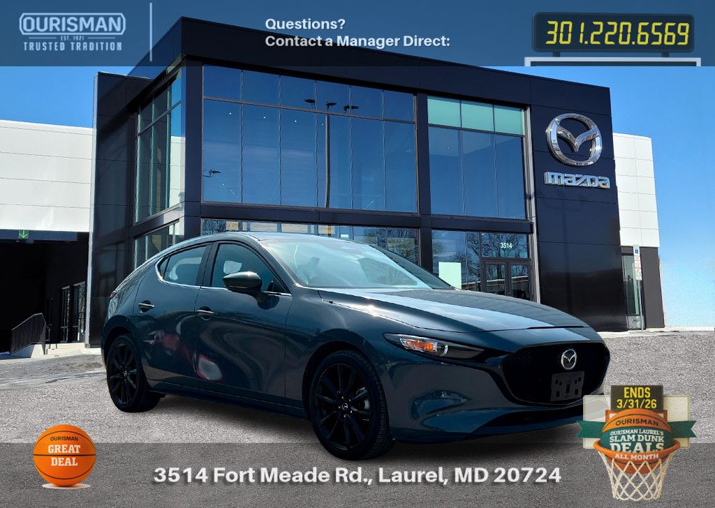 Gray Metallic 2024 Mazda MAZDA3 2.5 S Carbon Edition Hatchback AWD Hatchback All-Wheel Drive 6-Speed Automatic