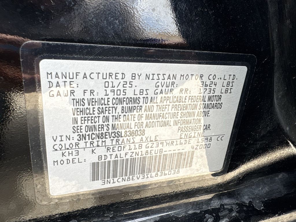 2025 Nissan Versa 1.6 SV Black at Baytown Hyundai